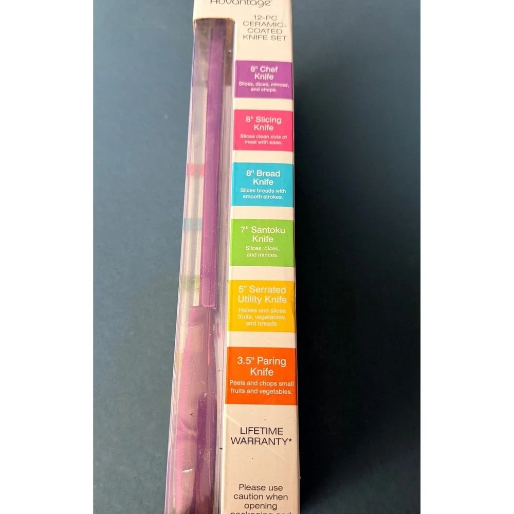 Cuisinart Advantage 12 Piece Ceramic Coated Stainless Steel Knife Set C55-12PRC2